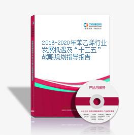 2016-2020年苯乙烯行業發展機遇及“十三五”戰略規劃指導報告